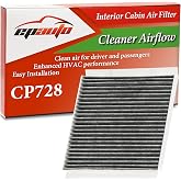 EPAuto CP728 (CF10728) Cabin Air Filter Replacement for Hyundai | Hyundai Elantra, Accent, Elantra GT, Elantra Coupe, Tucson Electric, Kia Forte, Forte5, Forte Koup includes Activated Carbon