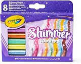 Crayola Shimmer Markers Pack of 8 – Glitter Pens for Kids & School view 2