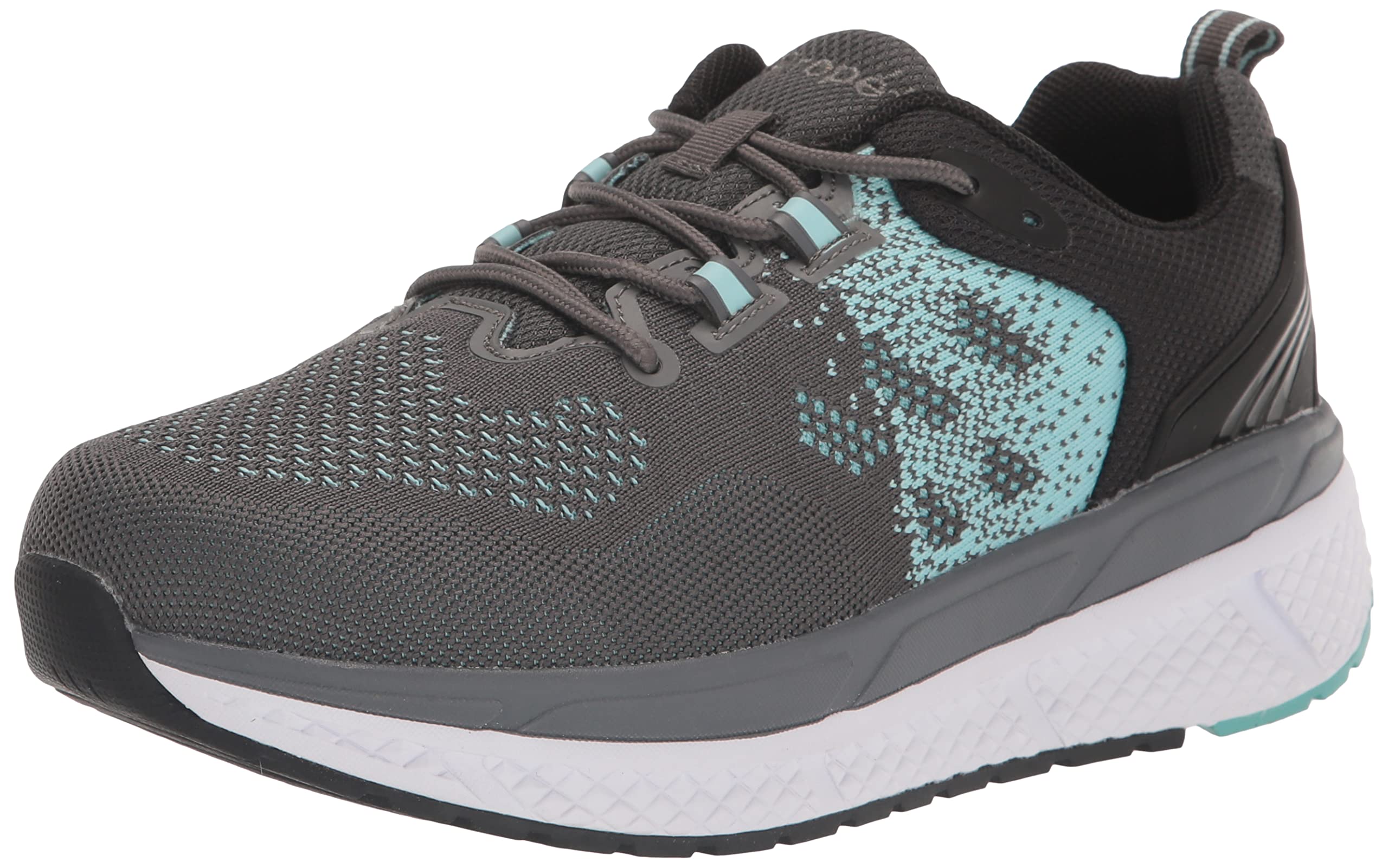 Propét Women’s Ultra Sneaker, Grey/Mint, 10 Narrow