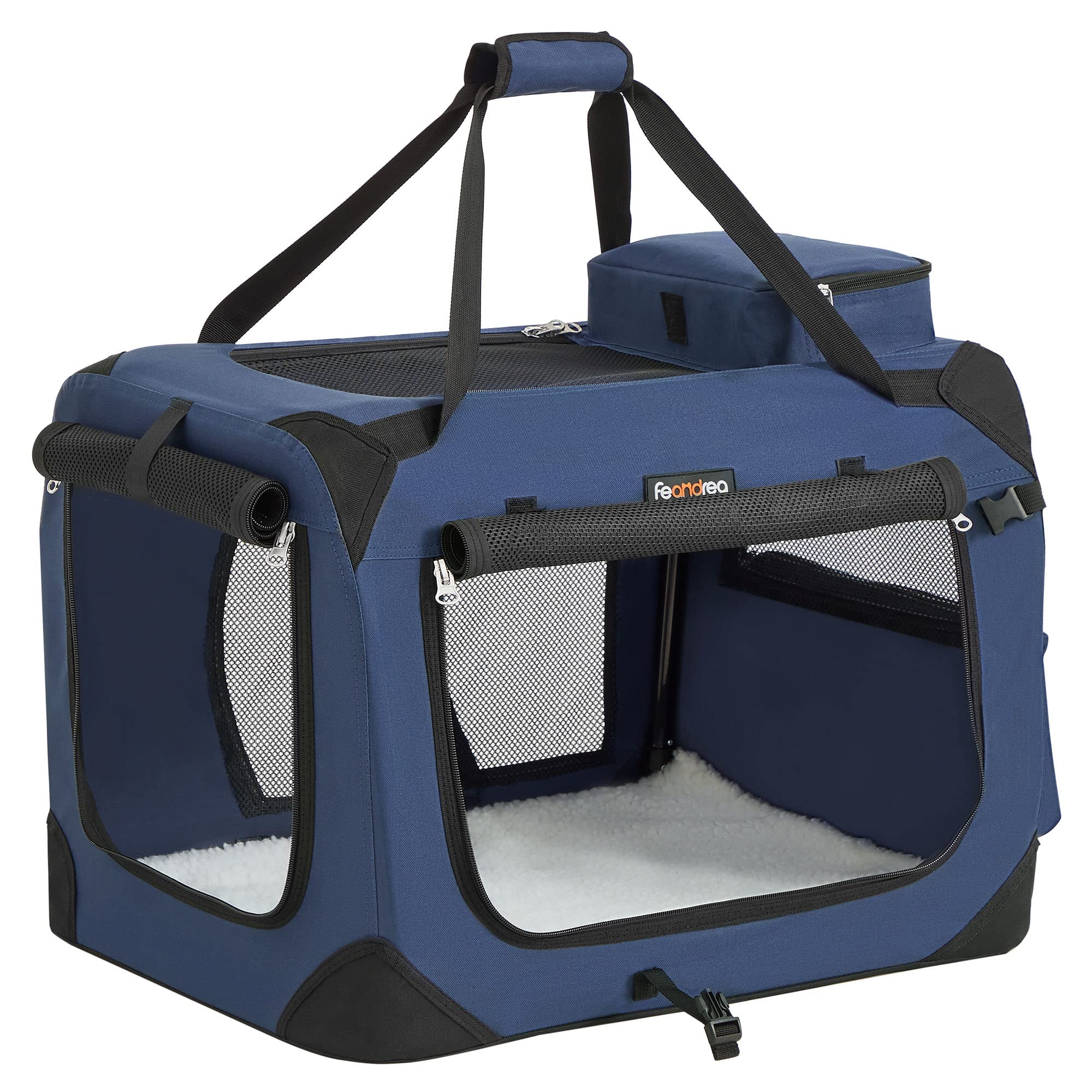 FEANDREA 猫用キャリー 犬用 キャリーバッグ 変形しない 折りたためる 小動物 ペット用品 50×35×35 NPDC50Z商品画像