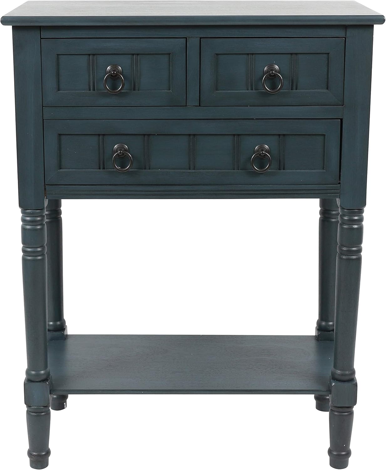 Decor Therapy Westerman Simplify 3-Drawer Console Table Navy Painted