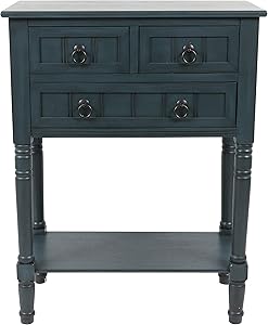 Decor Therapy Westerman Simplify 3-Drawer Console Table Navy Painted