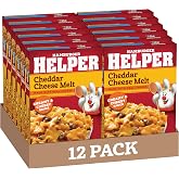 Hamburger Helper Cheddar Cheese Melt Pasta Meal (4.7 oz - 12 Pack) No Artificial Flavors, Ready in 3 Easy Steps, Quick Meals Perfect for Midweek Dinners, Busy Evenings &amp; Families On-the-Go