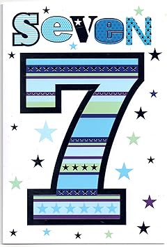 Printable 7 Year Old Boy Birthday Card