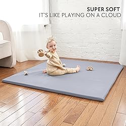 Stylish Vegan Leather Baby Play Mat - Soft, Easy to