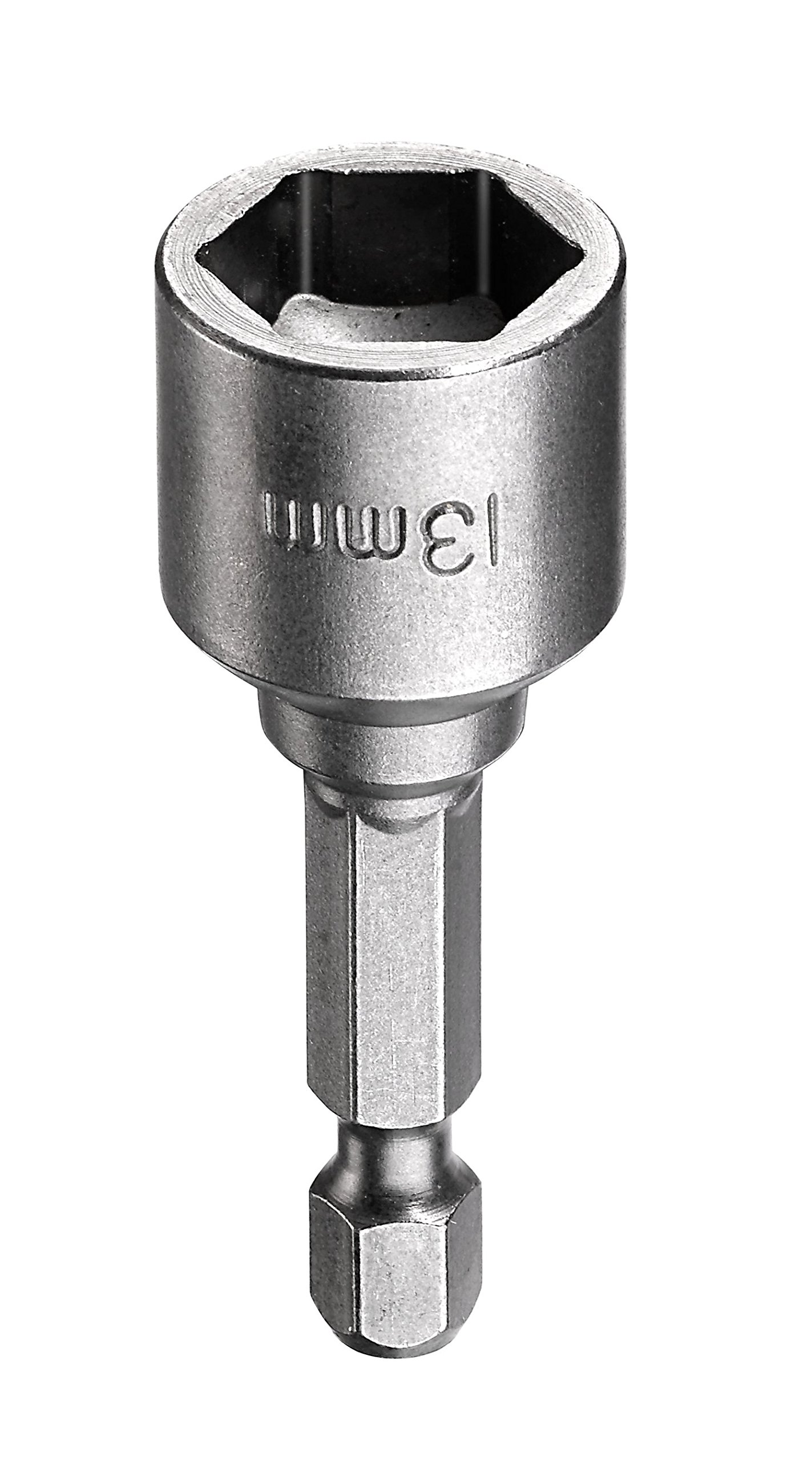 kwb Magnetic 13 mm Bit Socket Professional, Made of TQ 60 Steel, 1/4-Inch EQ 6.3 Hex Shank, ISO 1173, for External Hex Screws