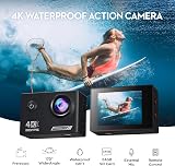 Yolansin 4K 30FPS Action Camera w/ 64GB SD Card, 20MP Underwater Sport Cam, 40M view 2
