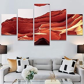 SIGNWIN 5 Panel Canvas Wall Art Modern Art...