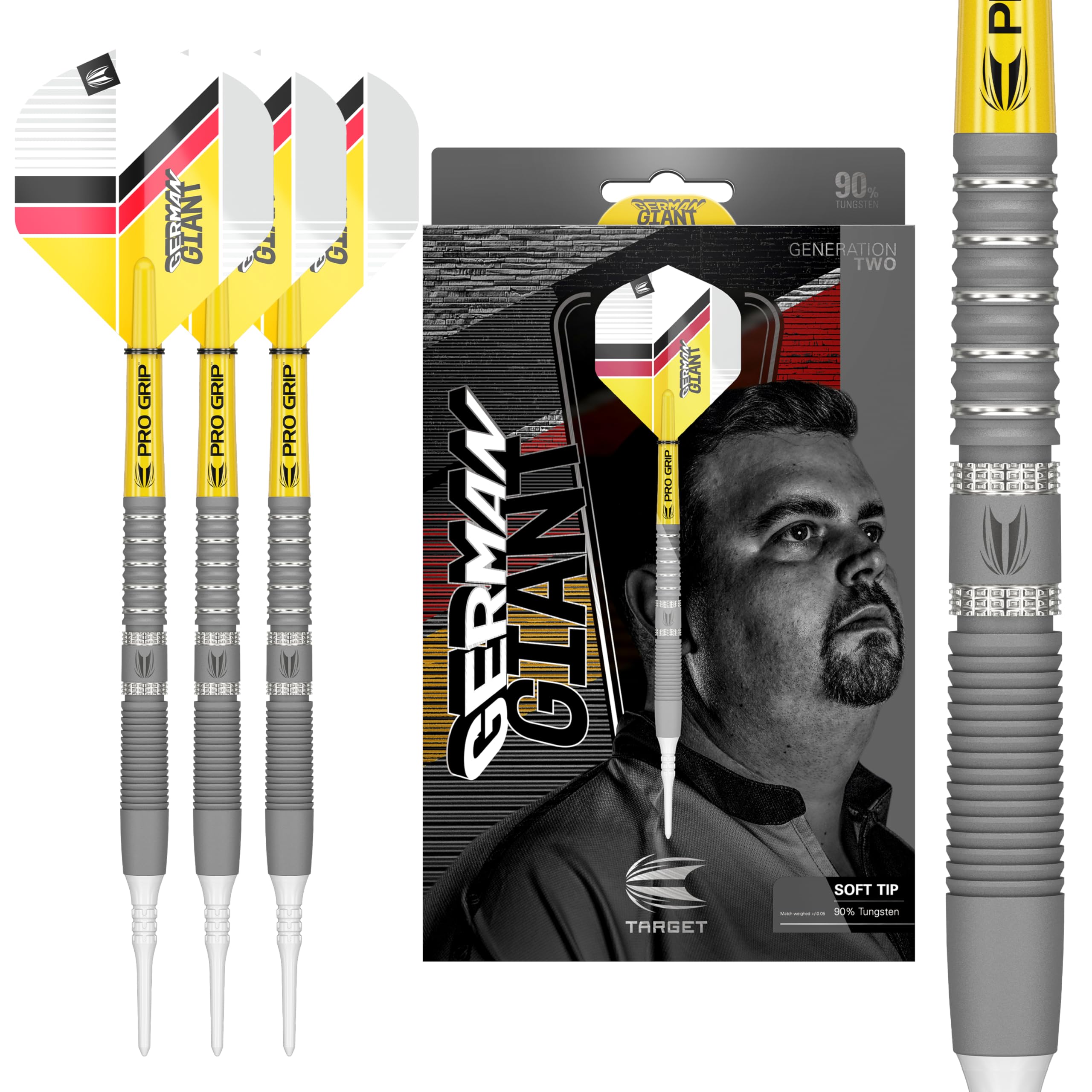 Target Darts Gabriel Clemens Gen 2 19G 90% Tungsten Soft Tip Darts Set