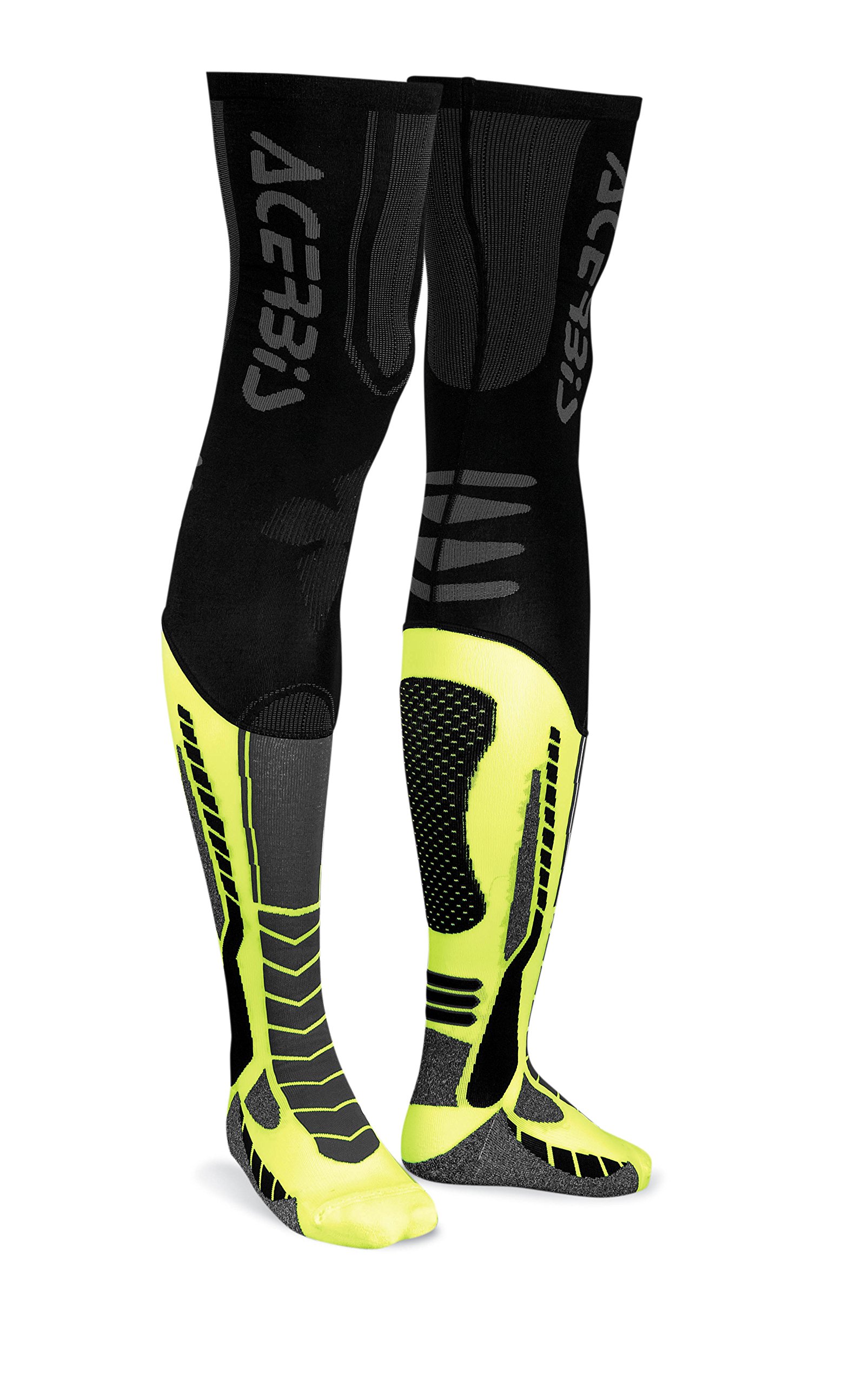 Acerbis X-Leg Pro Socks, Black/Yellow, Large/XL