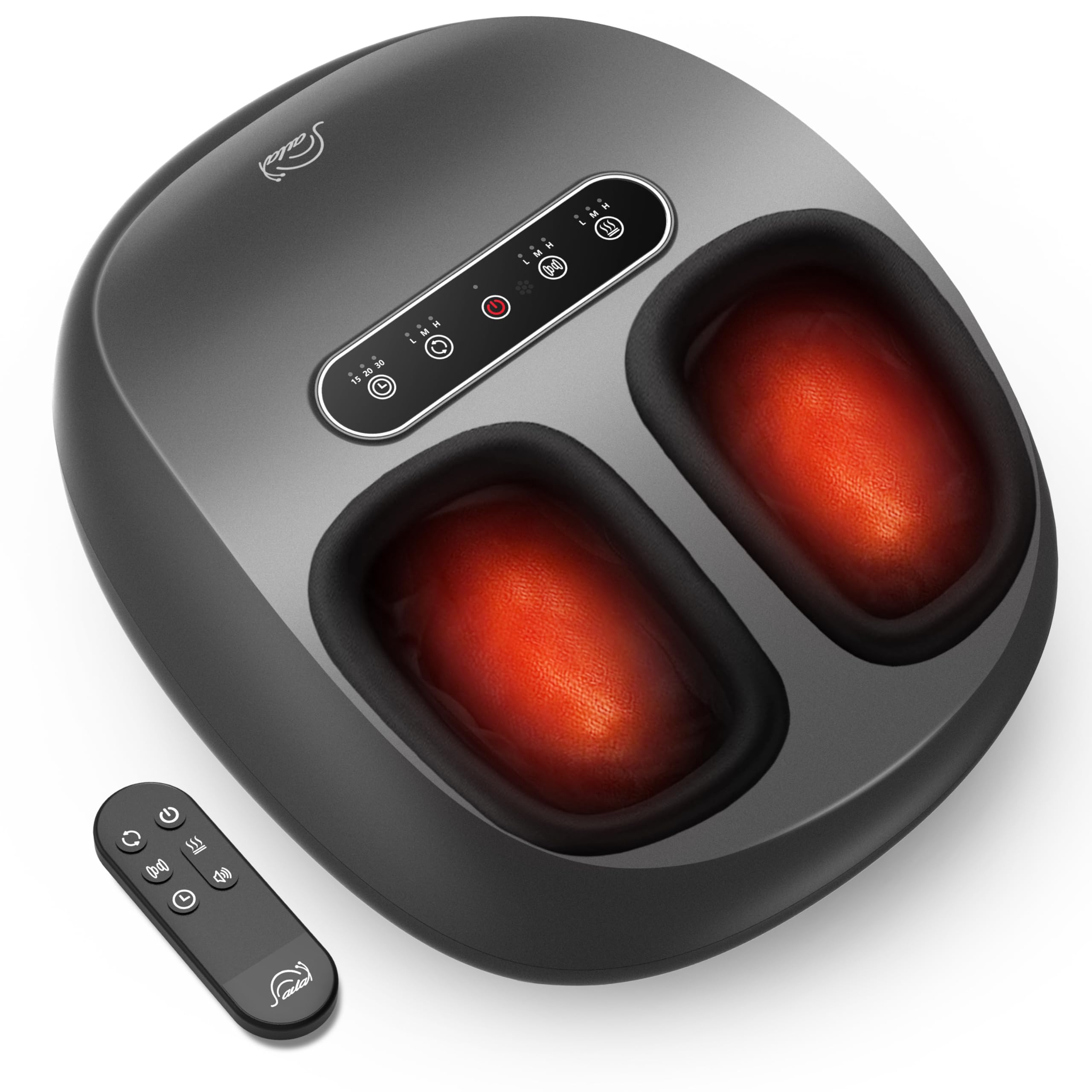Photo 1 of Foot Massager with Heat Compression Kneading Rolling Shiatsu Feet Massager for Plantar Fasciitis Neuropathy, Large Size 14" Remote Control Foot Heater/Heated Feet Warmer Gifts/Presents for Women,Men