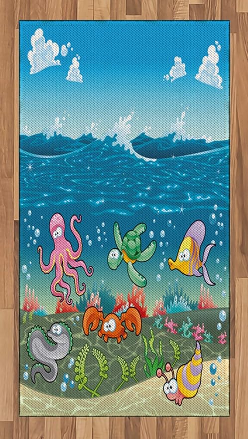 under the sea nursery rug