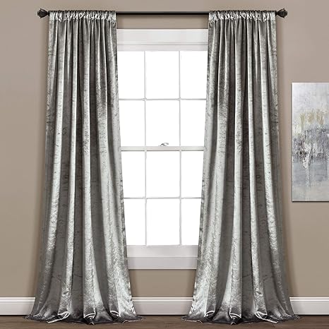 Lush Decor Velvet Dream Window Curtain Panels 84 By 40 Inch