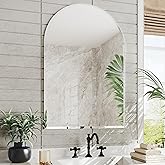 AUYHM Arched Wall Mirror,Arched Bathroom Mirrors,26x38 Bathroom Mirrors for Over Sink,Frameless Mirror,espejos para baños,Bathroom Wall Mirror
