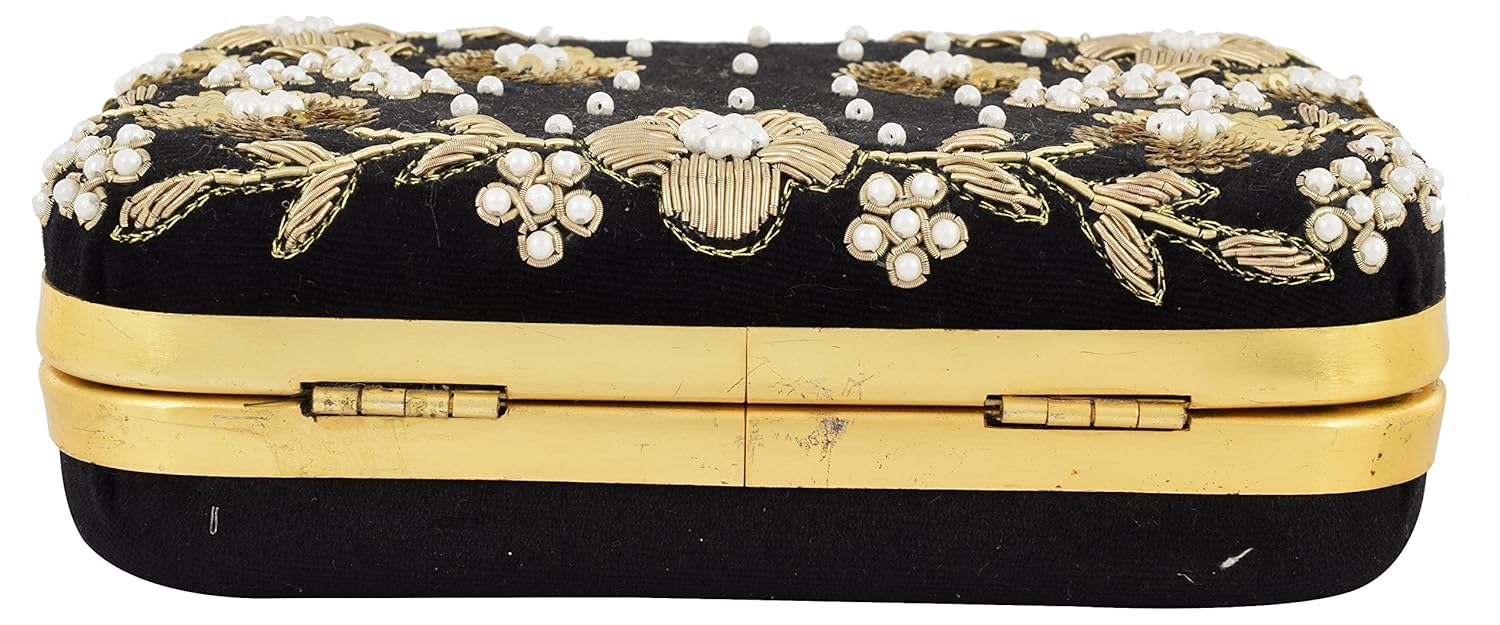 tooba women's 9 flowers box clutch