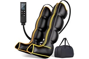 Yopast Air Compression Leg Massager, Professional Sequential Foot & Full Leg Massager for Circulation and Pain Relief, Fast Recovery Compression Boots for Athletes, Gifts for Men Women