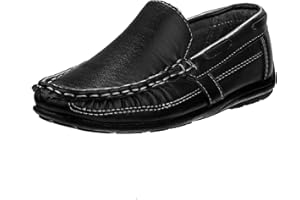 Josmo Boys Moccasin Driving Loafers - Casual Dress Penny Slip On Boat Shoes (Toddlers - Little Kids - Big Kids)