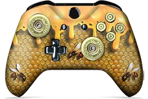 Honey Comb Custom X-box Controller Wireless compatible with X-box One/ X-box Series X/S by DreamController | Proudly Customized in USA with Permanent HYDRO-DIP Printing (NOT JUST A SKIN)