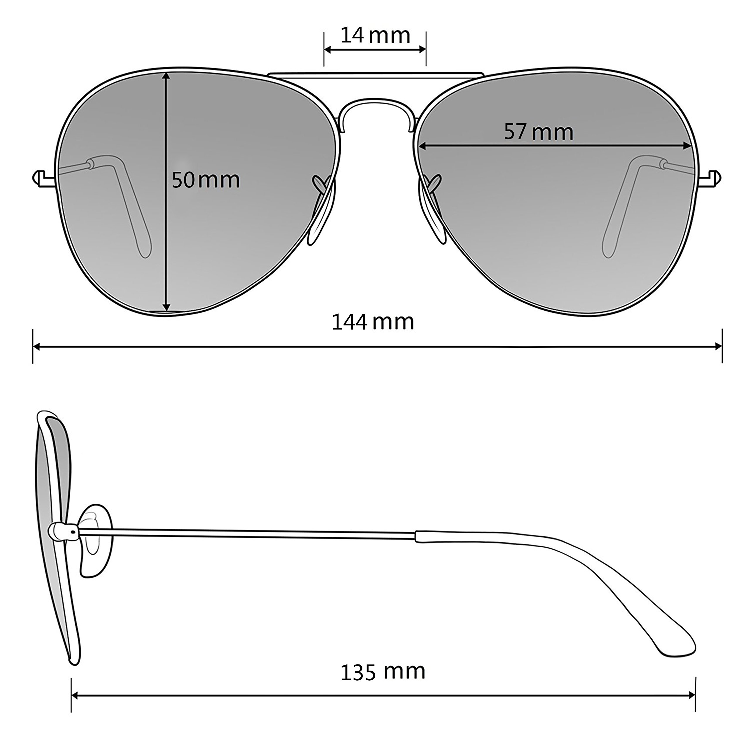 PUKCLAR Fashion Metal Frame Sunglasses for Men and Women Anti UV Anti Glare