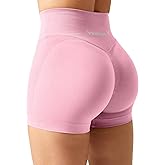 YEOREO Scrunch Butt Workout Shorts Women 3.5" Seamless V Cross Waist Sport Gym Amplify Shorts
