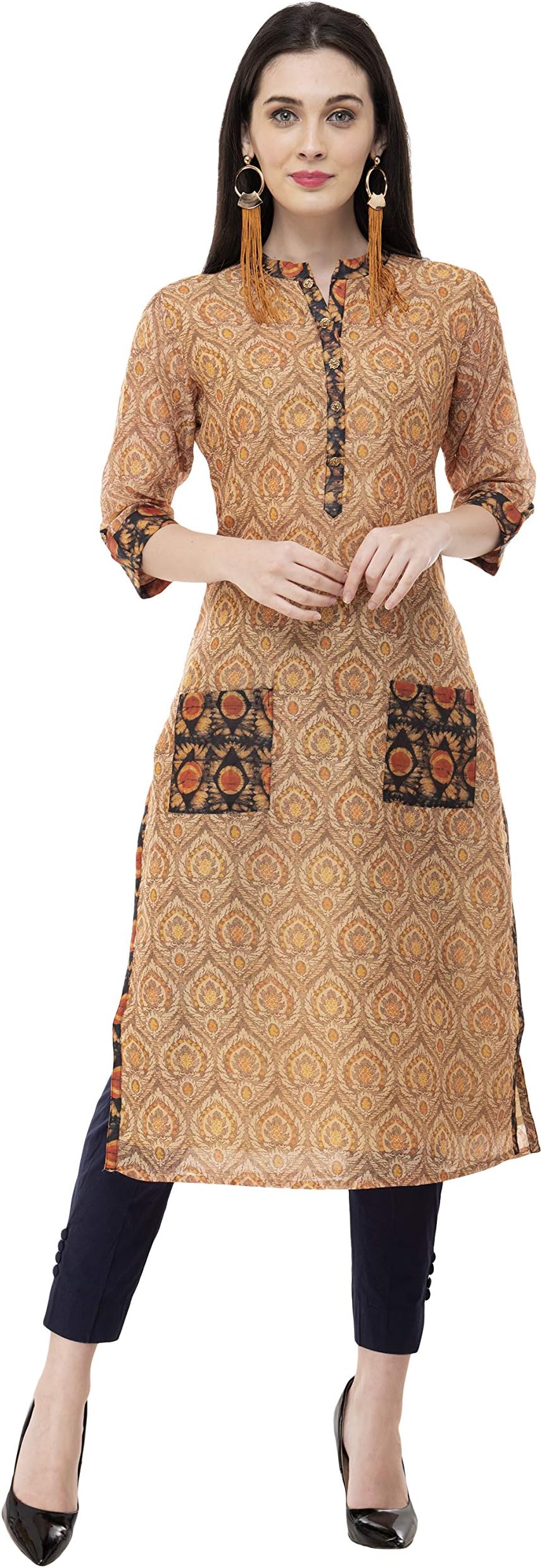 Lagi Women Designer Straight Front Slit A line Top Tunic Kurta Kurtis Casual Formal Party wear Wedding wear for Women Top