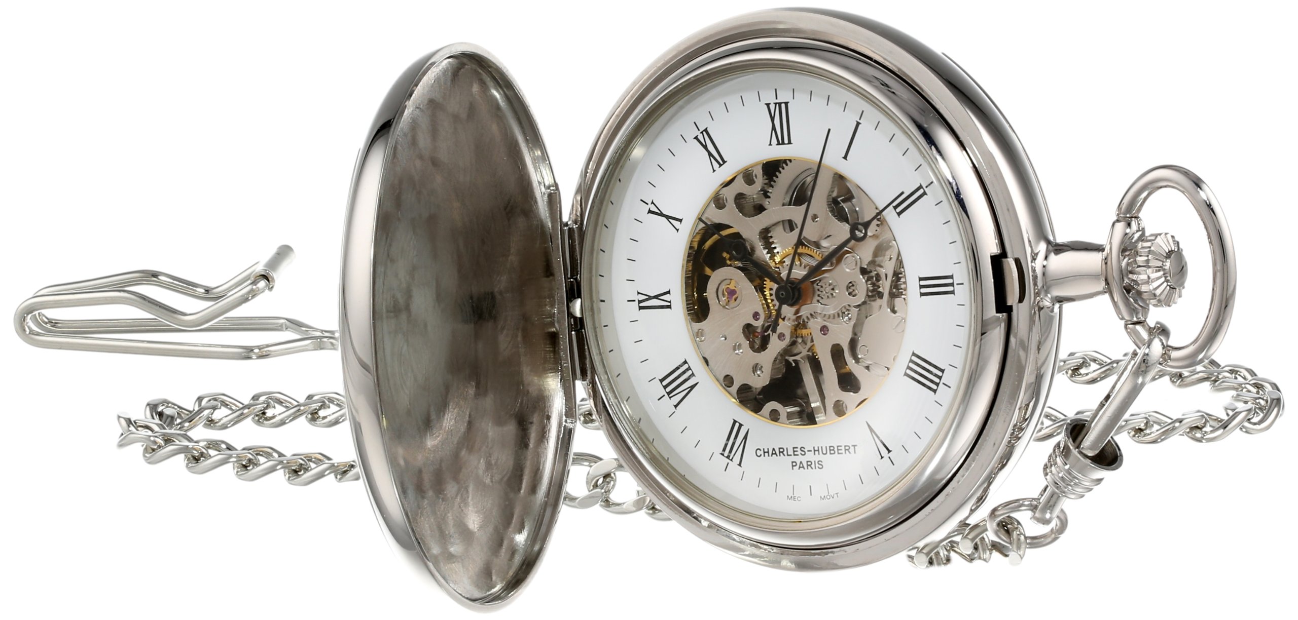 Charles-Hubert, Paris Two-Tone Mechanical Pocket Watch