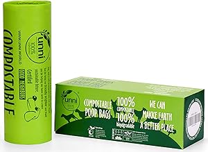 UNNI 100% Compostable Dog Poop Bags, Extra Thick Pet Waste Bags, 300 Bags on a Single Roll, 9x13 Inches, Earth Friendly Highest ASTM D6400, Europe OK Compost Home and Seedling Certified,San Francisco