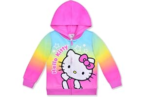 Hello Kitty Rainbow Ombre Full Zipper Closure Long Sleeve Hoodie Sweatshirt