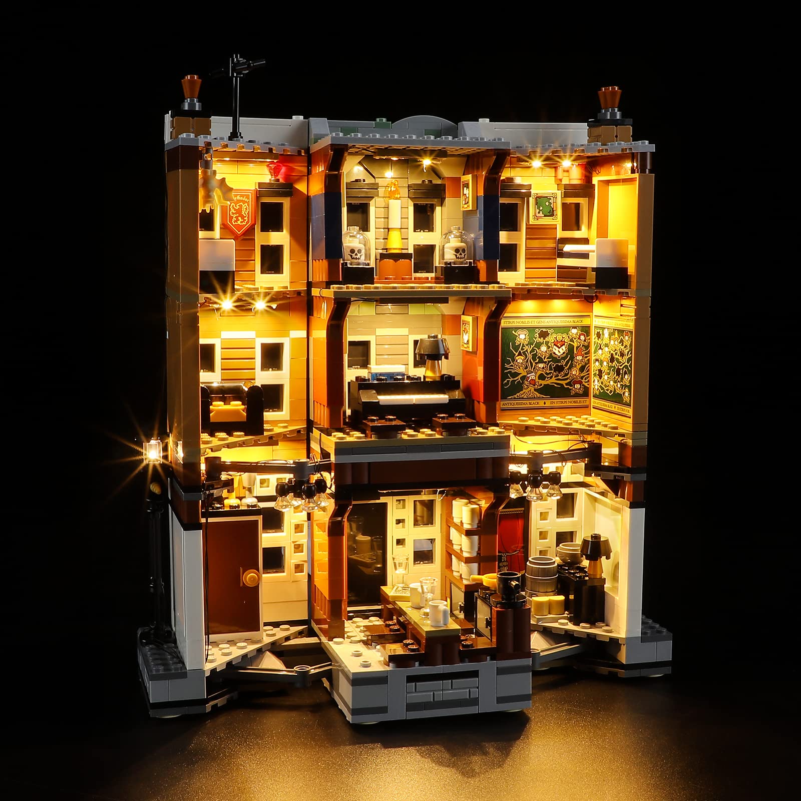 GEAMENT LED Light Kit Compatible with LEGO Harry Potter 12 Grimmauld Place - Lighting Set for 76408 Model (Building Set Not Included)