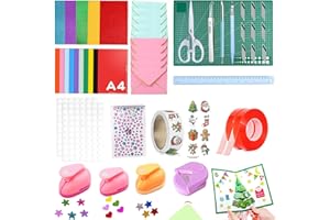 150 Pcs Card Making Supplies For Adults Kids,DIY Card Making Kit with Cutting Mat,Control Knife,Hole Punch,Blank Greeting Car