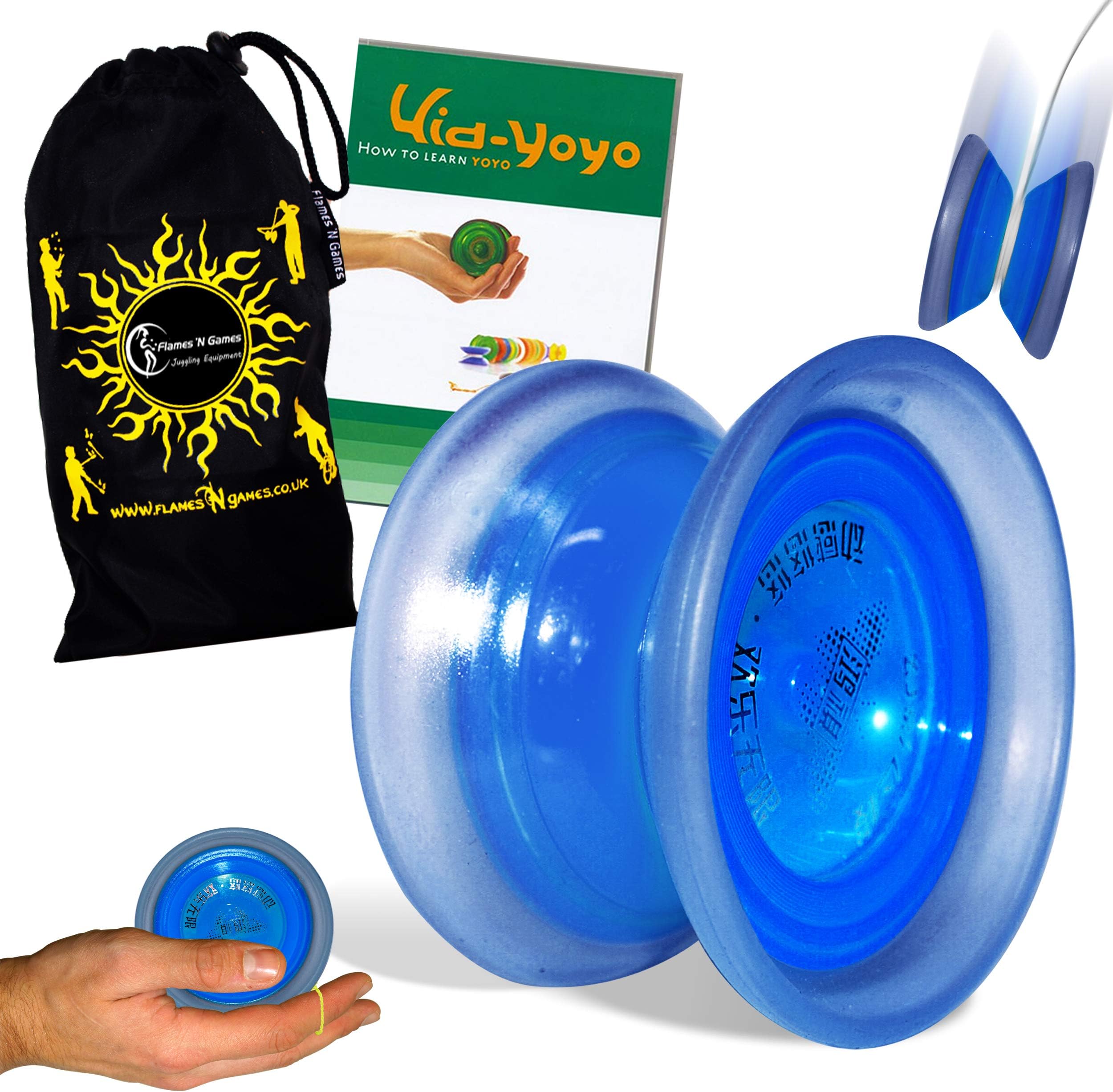 Infinity ATLAS MOTH Yoyo - Bearing Axle Yo-Yo + Kid YoYo DVD + Travel Bag! Budget Professional Yo Yo Offstring 4A Tricks