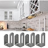 Aogigigio Under Cabinet Cutting Board Holder - 4 Pcs Cutting Board Holder Pot Lids Rack Storage Stainless Steel Under Shelf Counter Chopping Board(Grey)