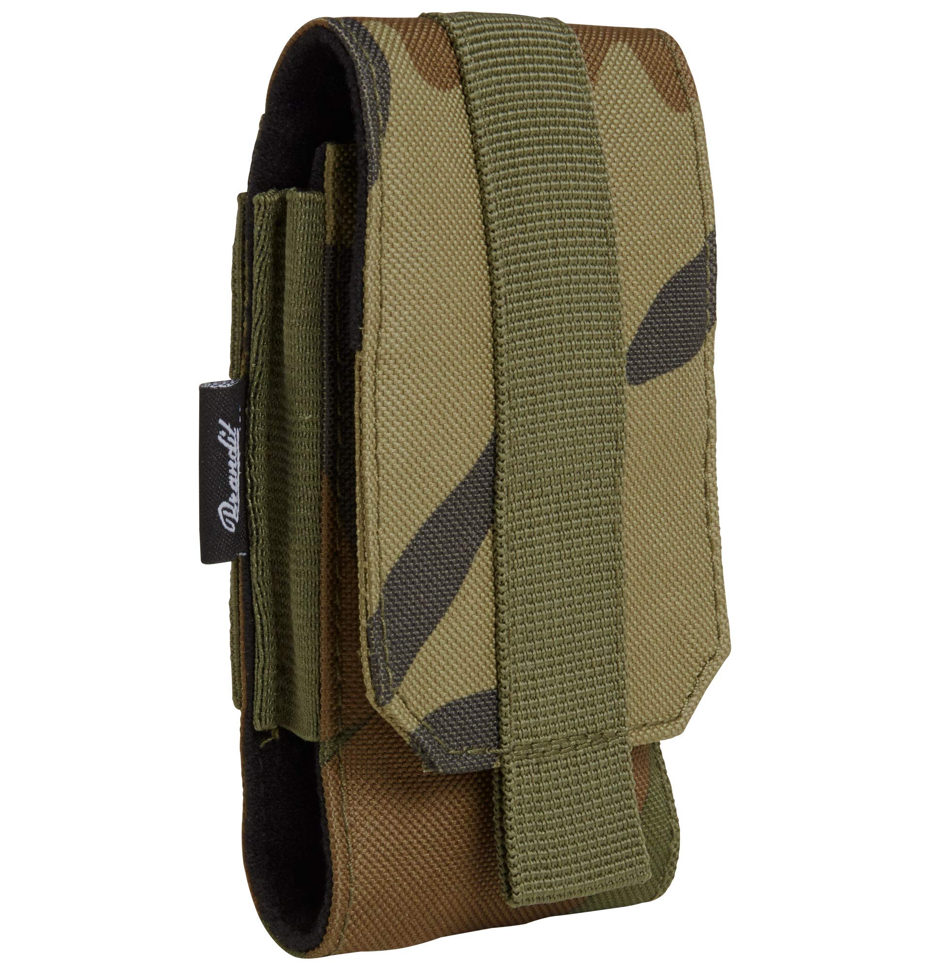 Brandit MOLLE MAGAZINE BAG/BOTTLE BAG/BELT BAG ARMY MODULAR 13 TYPES Product: Phone Bag (Medium), Colour: Woodland
