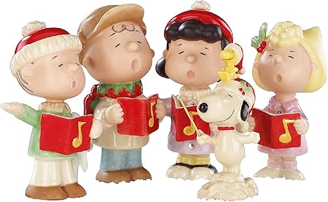 Amazon Lenox Peanuts クリスマスキャロリングフィギュア 5ピース チャーリー ブラウン スヌーピー ルーシー サリー インテリア オンライン通販