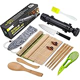 FUNGYAND Sushi Making Kit, All in One Sushi Bazooka Maker with Bamboo Mats, Bamboo Chopsticks, Avocado Slicer, Paddle, Spread
