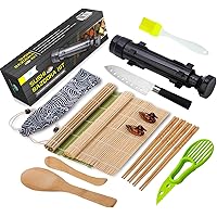 FUNGYAND Sushi Making Kit, All in One Sushi Bazooka Maker with Bamboo Mats, Bamboo Chopsticks, Avocado Slicer, Paddle, Spread