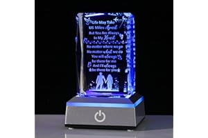 Movdyka Long Distance Relationships Gifts for Boyfriend Girlfriend, 3D Layser Engraved Romantic Quotes Patterns with Base, Unique Funny Long Distance Friendship Gift Ideas for Couple Women Men