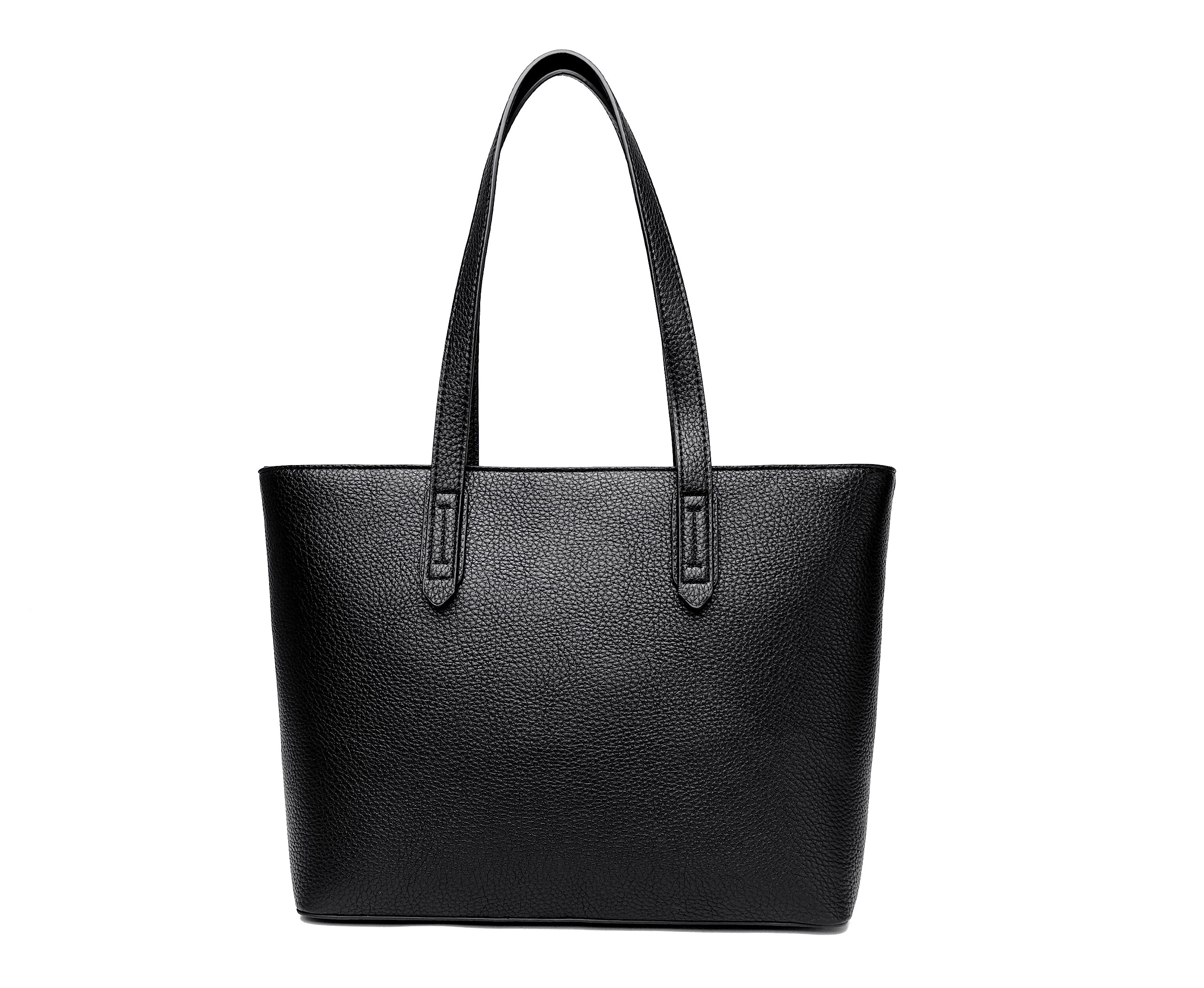 FSD.WG Women's Tote Bag, Business Bag, Fashionable, Popular, 2-Way Handbag, Work or School, Large Capacity, Leather, Birthday Gift, 6210 Black