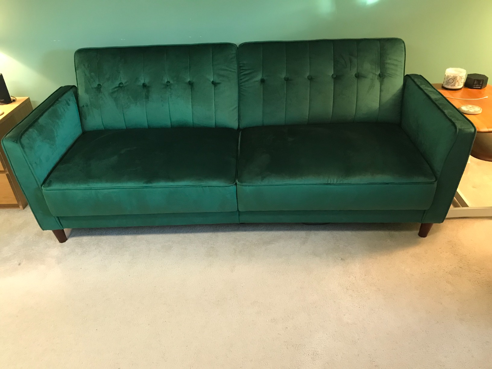 57/mo Finance DHP Ivana Tufted Transitional Futon and Upholstered
