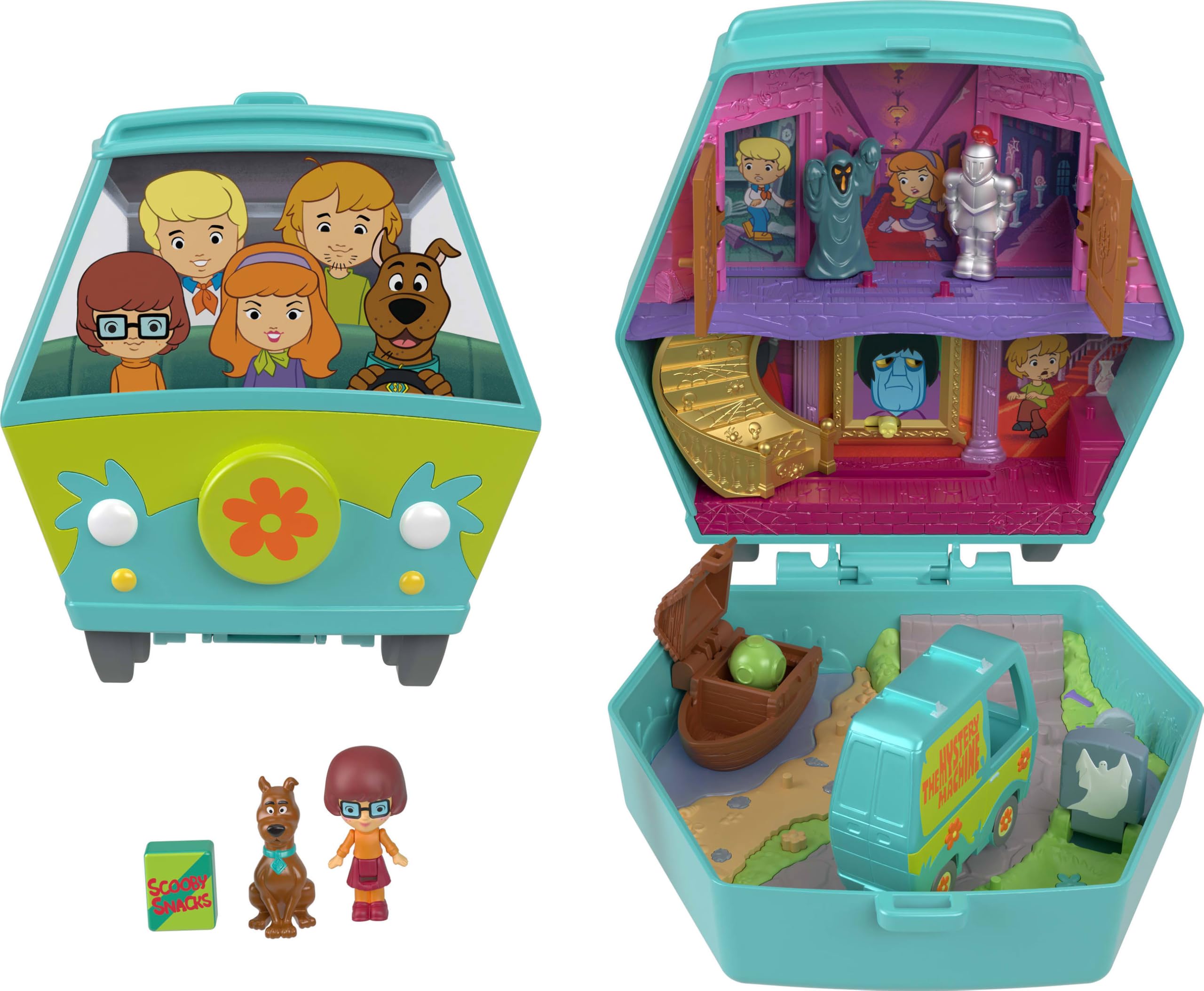 Polly Pocket x Scooby Doo Partnership Compact, micromuñecas y juego