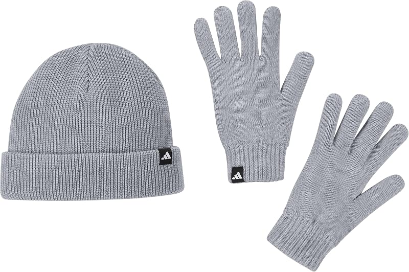 Mixte Glove + Beanie Pack Hat, Light Grey Heather/White, S-M