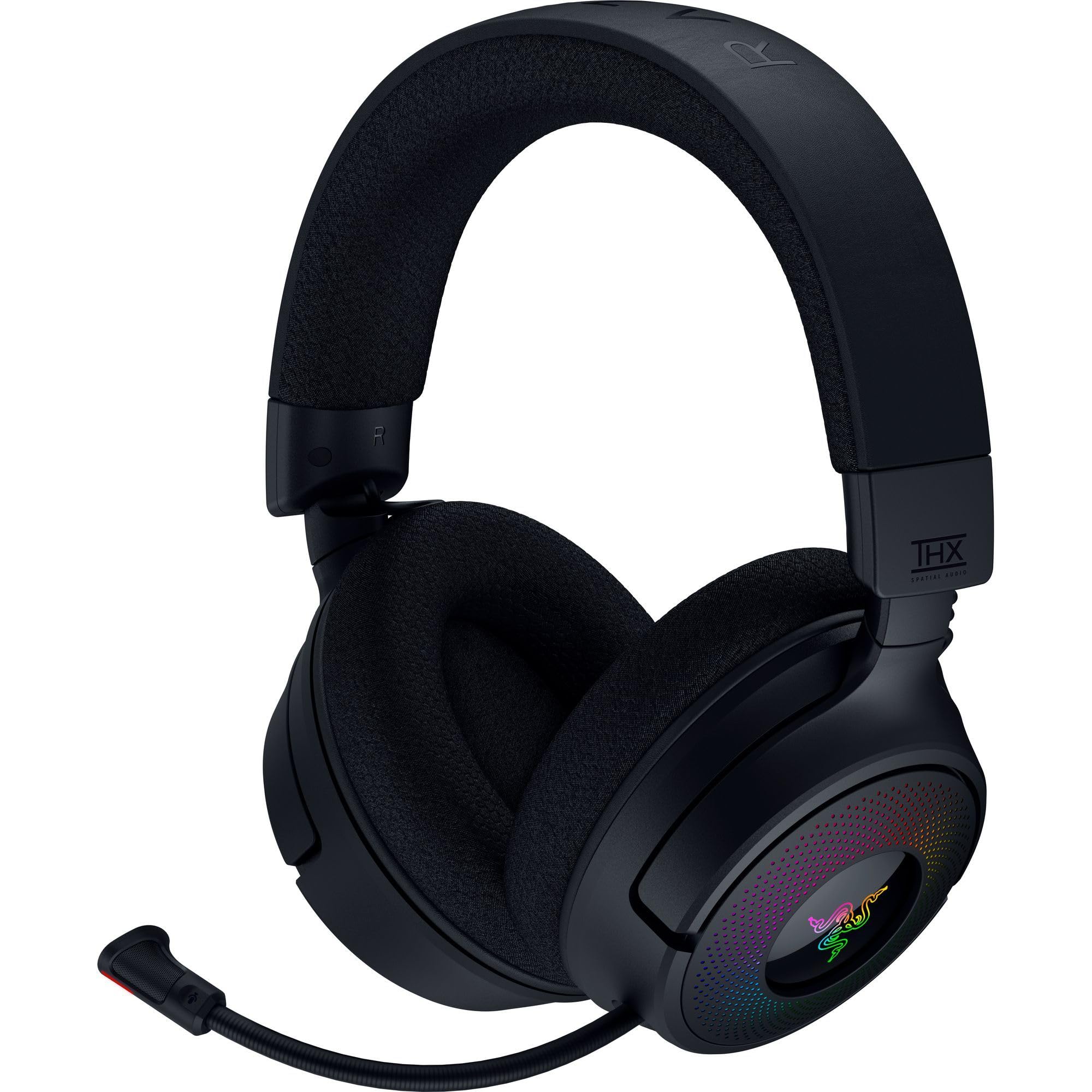 Razer Kraken V4 Wireless Gaming Headset: 2.4GHz, Bluetooth, USB - Super Wideband Mic - 40 mm Drivers - 9 Zone RGB Lighting - for PC, Mac, PS5, Nintendo Switch 2, Steam Deck, Smartphone - Black
