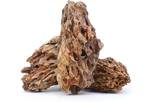 FISCAPE 3 Extra Large Natural Aquarium Rocks 10" to 12" Perfect Rocks for Aquariums, Landscaping Model,Tank Decoration, Amphibian Enclosures-Dragon Stones