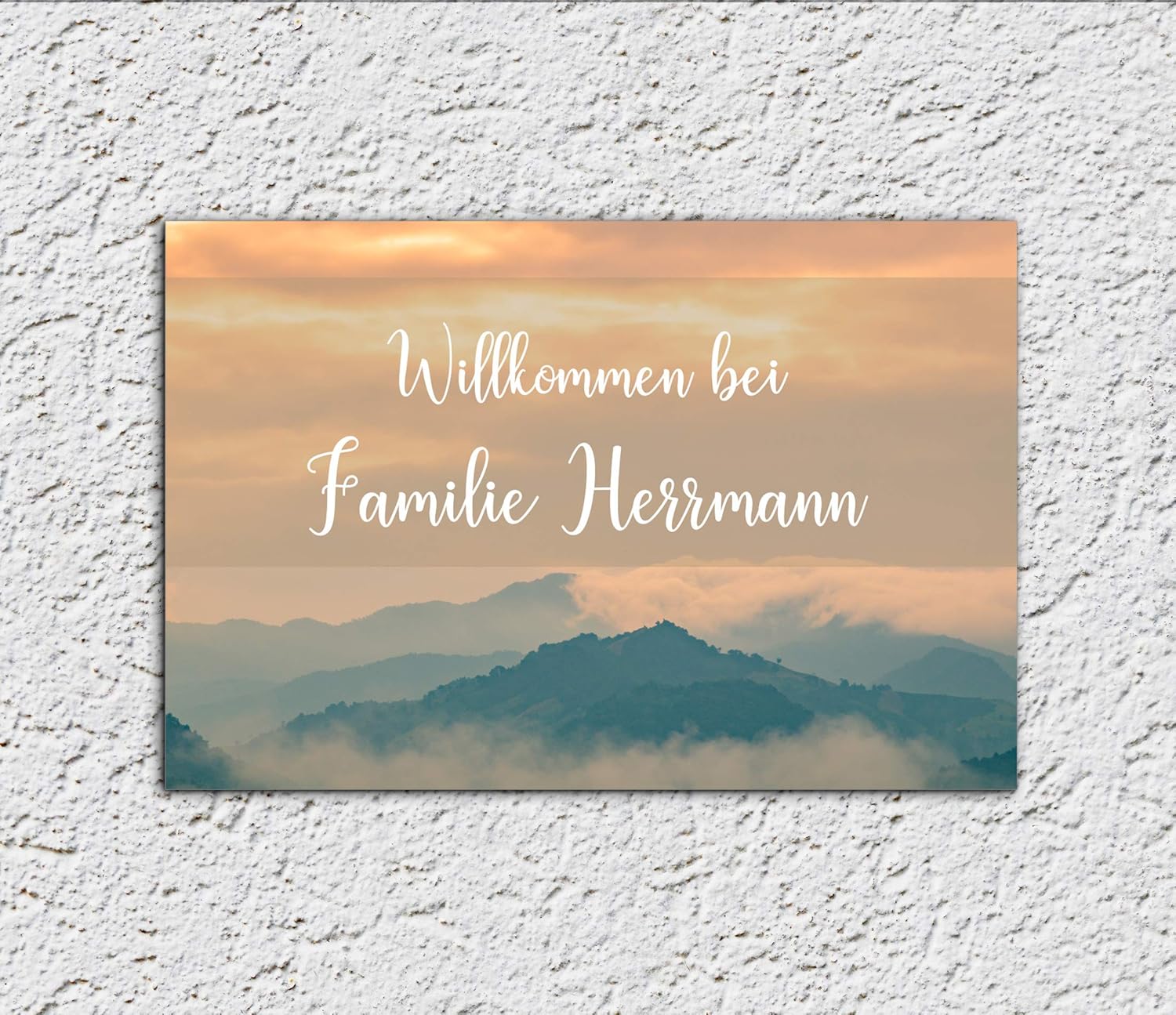 Namensschild Briefkasten-Schild Selbstklebend Oder Mit Bohrlöcher  Klingelschild Mit Kratzfestem Uv Druck Edles Türschild Mit Namen Für Die  Haustür Größe Ab 12X8 Cm Bunte Türschilder Hausnummern & Plaketten  Eisenwaren