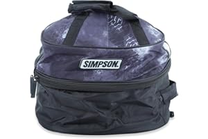 SIMPSON SAFETY 23605 Helmet Bag - Fleece Lined - Zipper Closure - Polyester - Black/Gray - Each