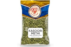 TAJ GOURMET FOODS TAJ Kasoori Methi | 1oz (28g) | Dried Fenugreek Leaves | Indian Origin | GMO-Free All-Natural