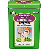 Super Duper Publications | What Would You Do at Home If&hellip; Fun Deck | Social Skills Flash Cards | Educational Learning Materials for Children