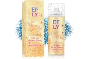 EFLY Body Glitter Spray for Hair and Body, Hair Glitter Spray for Clothes, Face, Skin, Long Lasting Spray Glitter Suitable for Music Festival Rave and Makeup Prom 4.05 FL Oz (Blue)