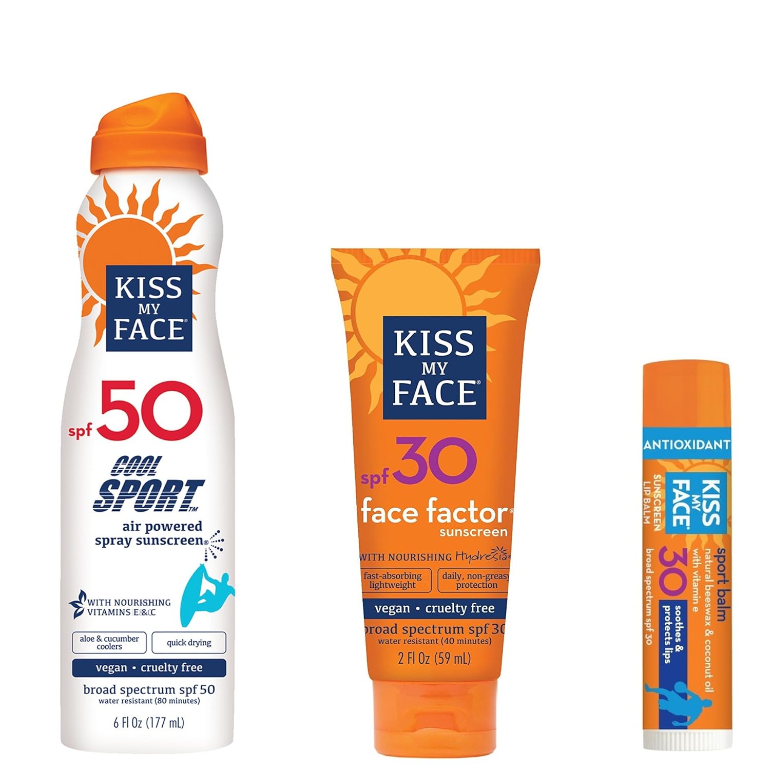 kiss my face mineral sun spray sunscreen lotion spf 30 sunblock