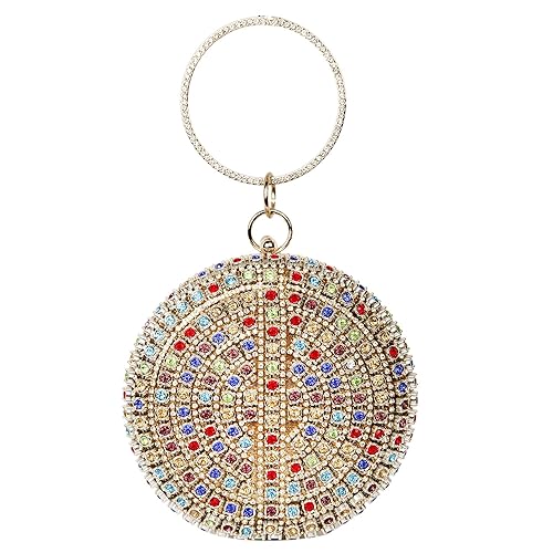 Zuby Womens Multicolor Round Bridal Clutch